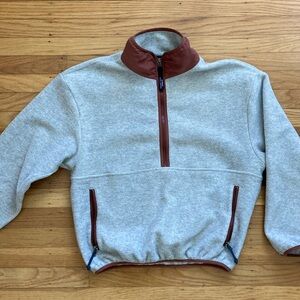 Patagonia Gray and Brown Quarter-Zip Sweatshirt